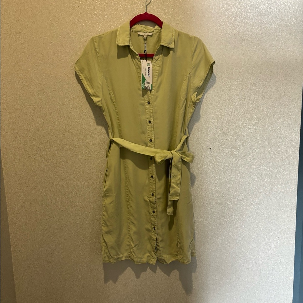 Love Tree Light Green Shirt Midi Dress